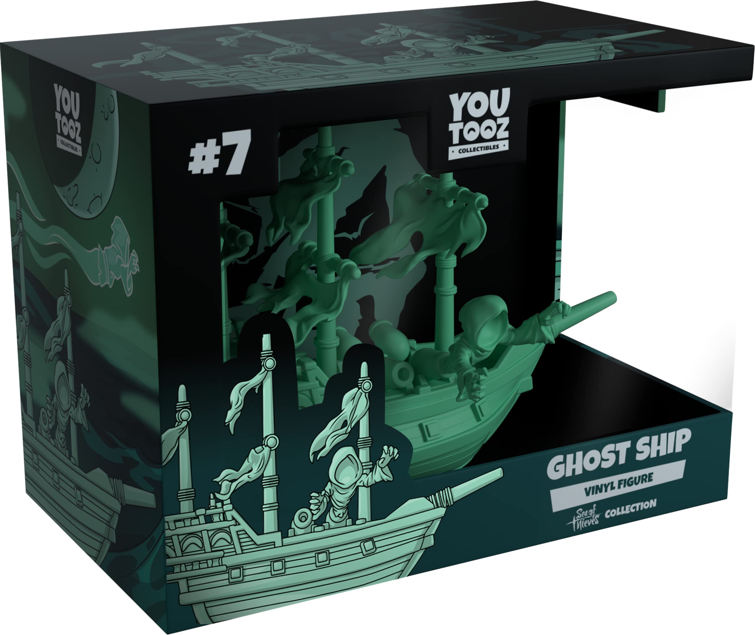 Youtooz Ghost Ship 3.6" Inch Vinyl Figure, Glow in The Dark Ghost Ship from Sea of Thieves Collectible Figure Sea of Thieves Collection