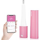 Smart Basal Thermometer by Femometer - Auto Sync BBT and Draw BBT Chart - Intelligently Track Fertility and Accurate Ovulation Prediction for Natural Family Planning Pink
