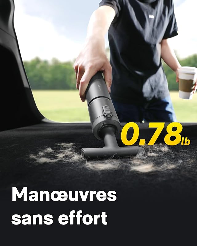 Aspirateur Voiture Puissant sans Fil, Aspirateur à Main 4 en 1