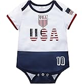 Pezhiqun Baby Soccer Bodysuit Jersey Brazil Soccer Romper Outfit for Boys & Girls Football Shirts Clothes for Brazilian Fans