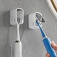 Toothbrush Holders for Bathroom【Innovation Single Slot Design】 2PCS Toothbrush Holder Wall Mounted with Cover for Shower, Single Toothbrush Dispenser Storage Organizer for Family & Travel