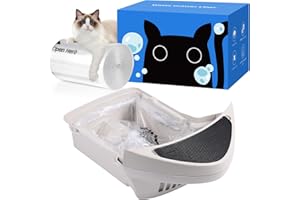 KROPBOM 120 Pack Litter Box Robot 3 4 Waste Bags, Self Cleaning Cat Litter Box Robot Waste Liner Bags Replacement, Heavy Duty 9-11 Gallons of Capacity