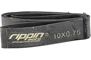 Rippin Moto 10 Inch x 0.75 Inch Motorcycle Rim Strip (10" x 3/4"), Durable Rubber, Tube Protection with Valve Stem Hole - Replacement for Worn or Damage Rim Strips