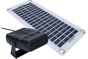 GOWENIC Portable Solar Panel Heater, 30W Solar Panel Heater for Shed, Greenhouse Heaters Powered Kit, Drying Heating Pet Hous