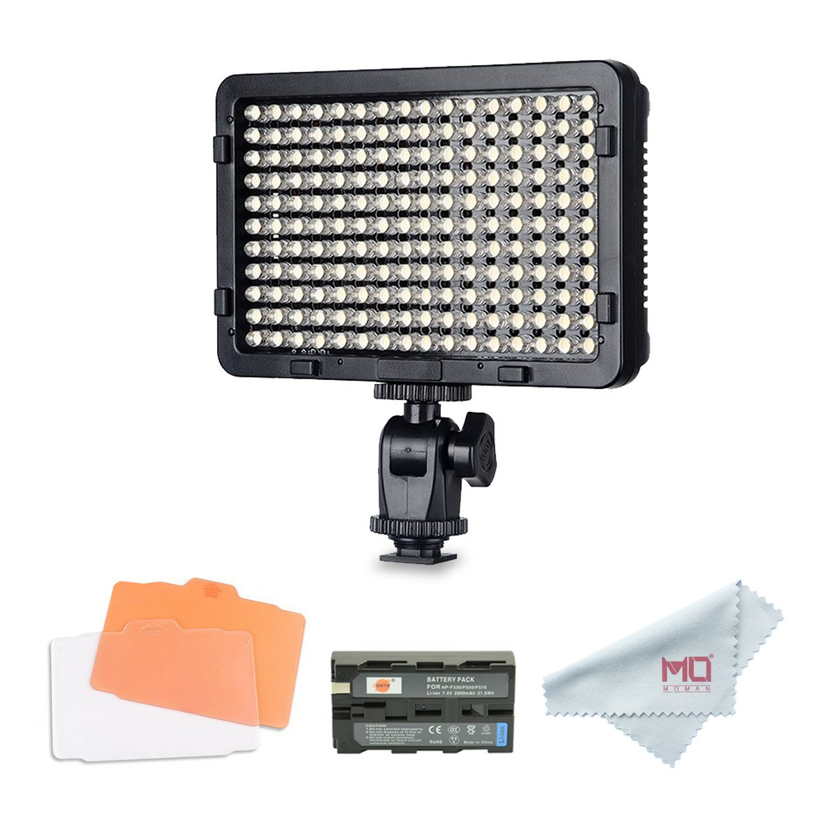 Tolifo Pt176S LED Video Light Panel with F550 Battery, BiColor 3200K