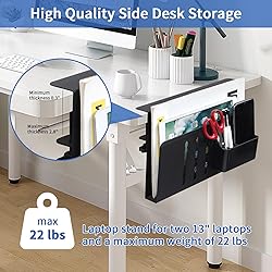 LUKETURE Desk Side Storage, Steel Side Desk