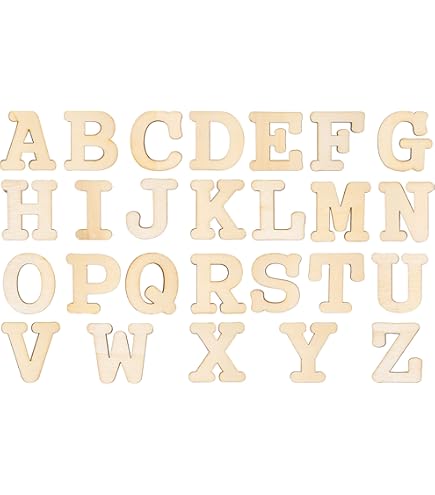 MDF Wooden Letter Cutouts - 1/8" Thick, Laser-Cut For Crafts, Signs & Home Decor (Times New Roman Font)