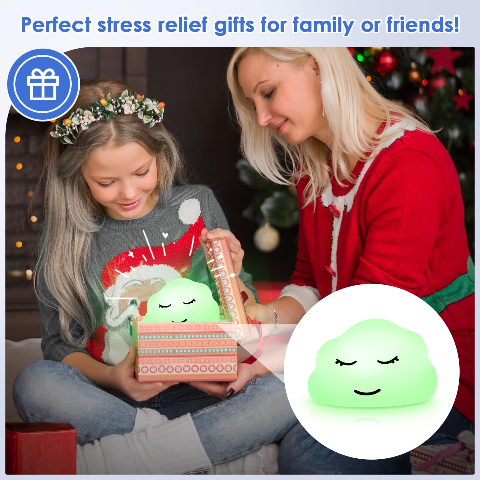 Breathing Lamp Guided Visual Meditation Tool for Mindfulness,Anxiety Relief&Calm Your Mind for Stress&Visual Relaxation and Restful Sleep,478 Seconds Breathing Rate Change 3 Colors,Gift for Kids