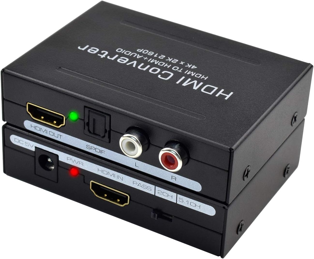 Extractor de audio 4K HDMI 1.4, Snxiwth HDMI a HDMI y Toslink óptico