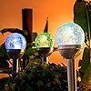 The Best Solar Garden Lights For Outdoor Path, Yard & Lawn 12 GIGALUMI Solar Cracked Glass Ball Dual LED Garden Lights