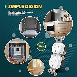 TOPELER Standard Electrical Wall Outlet, 15A