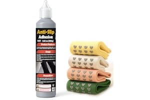 WAN2TLK Sock Stop Glue 100ml, Gray Non-Slip Glue is Latex-Free and Water-Based, Odorless and Washable, Sock Anti Slip Adhesive for Hangers, Carpets, Bathroom Mats