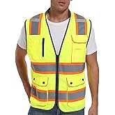 ArcRidge Reflective Safety Vest for Men and Women - High Visibility Construction Vest - Dual Tone Reflective Strips