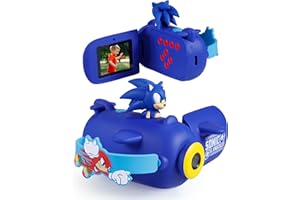VOYAGER Sonic The Hedgehog - HD Kids Camcorder, Video Camera with Selfie Mode, Digital Zoom, Micro SD, Single Pack (Sonic vs Knuckles Edition)