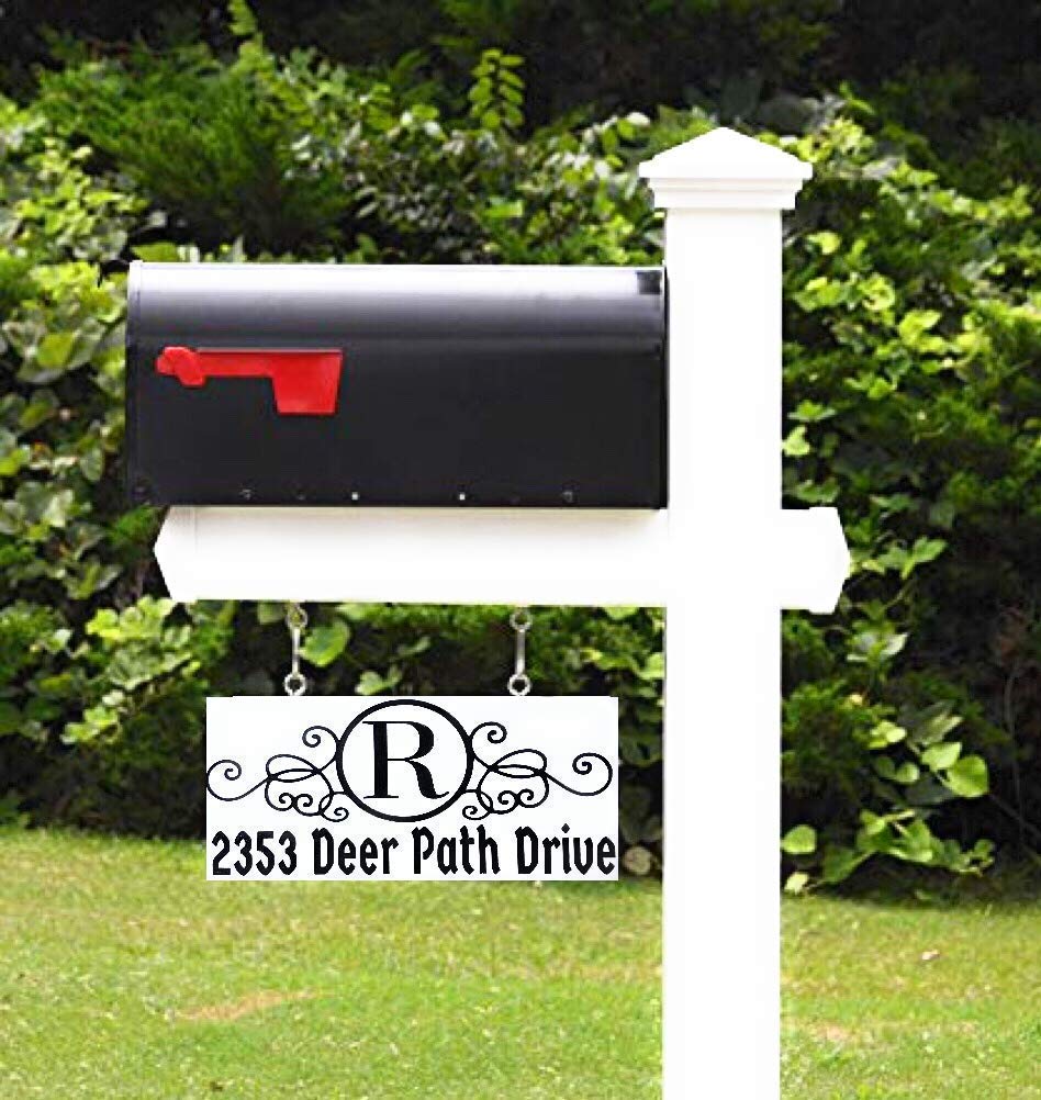 Mailbox Address Sign, Double Sided, Mailbox, Address Plaque