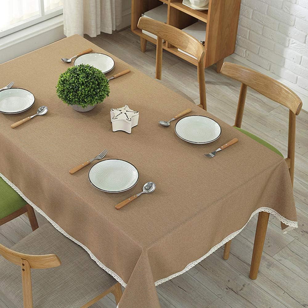 LGreEco Tablecloths Wipeable Table Cover Cotton Linen