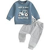 WZTYYDS Baby Boy Clothes Funny Letter Long Sleeve Sweatshirt Pullover Tops Joggers Pants Set Toddler Fall Winter Outfits