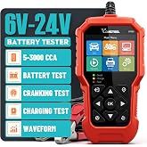 Car Battery Tester 6V 12V 24V VDIAGTOOL BT500, 5-3000 CCA Battery Load Tester, Starter Alternator Tester Automotive Charging Cranking System Analyzer for Car Truck Motorcycle SUV ATV Boat