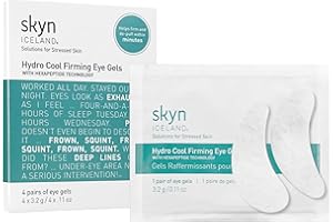 Skyn Iceland Hydro Cool Firming Under Eye Patches. Eye Gel Mask to Firm And Reduce Wrinkles, Fine Lines, Dark Circles, Puffy Eyes & Bags, 4 Pairs