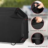 Unicook 65 inch Waterproof Barbecue Cover for Weber Char Broil Black view 4