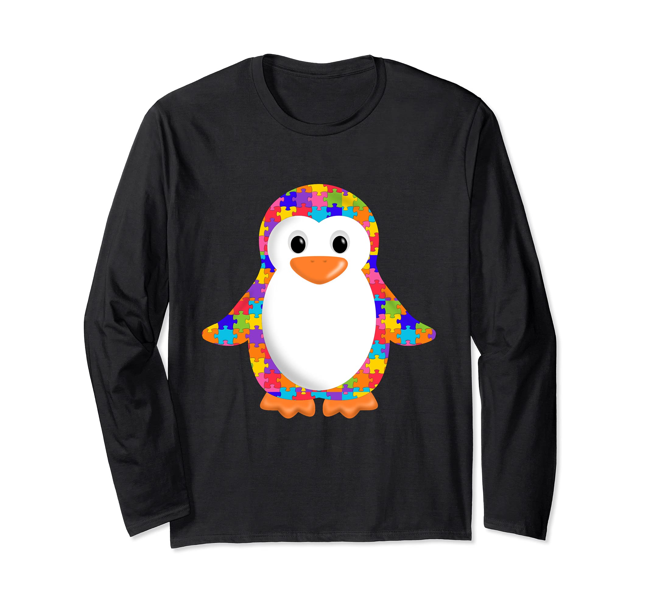 Penguin Jigsaw Autism puzzle Apparel girls and boys Long Sleeve T-Shirt