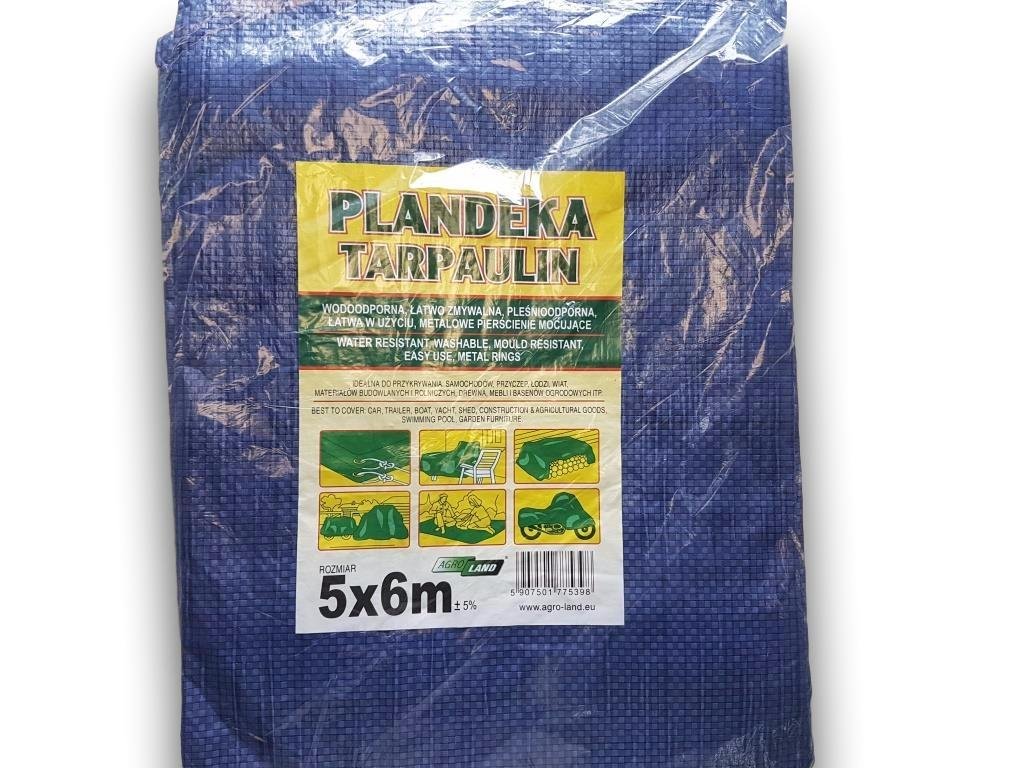 Tarpaulin 5 x 6 m Ground Sheet with metal rings Covers Sunshading Hammock Tent Portable Waterproof Cover Cloth Car roof Lightweight For Outdoor Hiking Camping