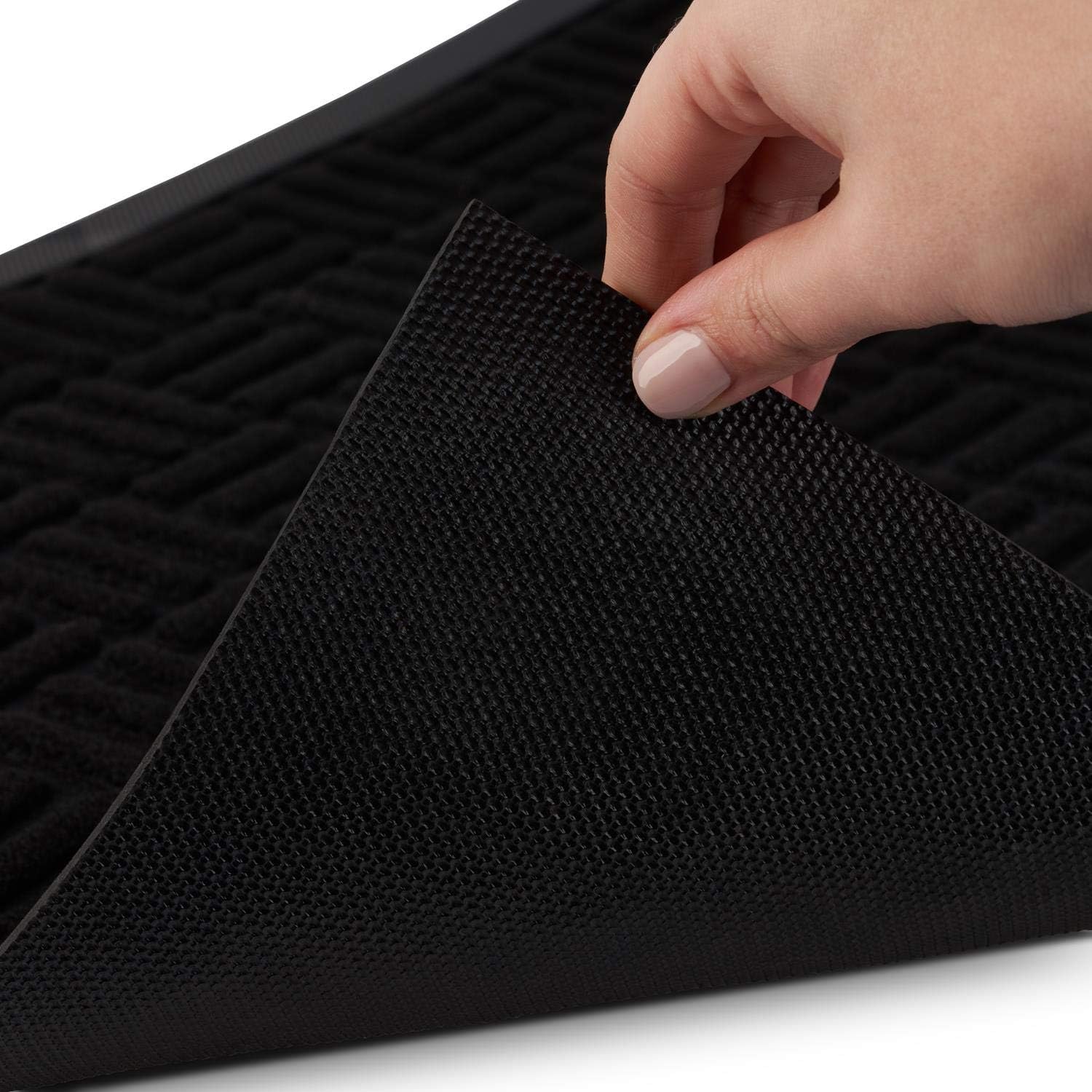 Vinsani® Front Door, Outdoor Anti Slip Entrance Mat Black 45 x 75cm - Image 5