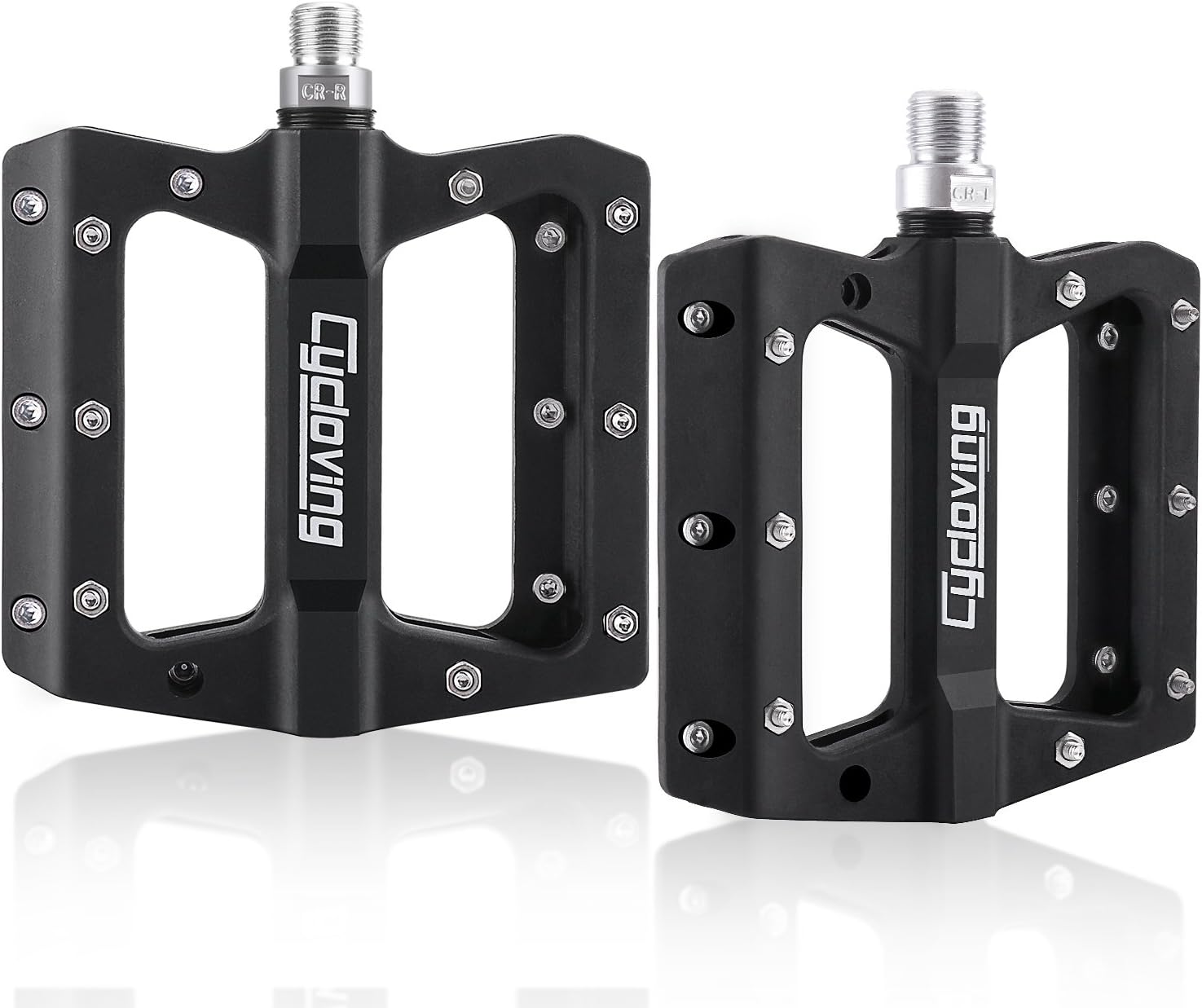 Cycloving 3 Bearings Mountain Bike Pedals, Large Platform High-Strength Lightweight Non-Slip Bicycle Pedals for Road MTB Fixie Bikes