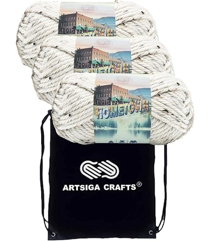 Amazon.com: Lion Brand Yarn Hometown 135-302 Aspen Tweed | 3