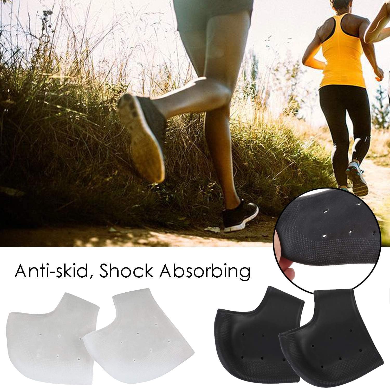 Breathable Heel Cups, Plantar Fasciitis Inserts, Heel Pads Cushion Great for Heel Pain, Heal Dry Cracked Heels, Achilles Tendinitis, for Men & Women: Health & Personal Care