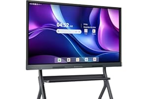 EUNIVON Smart Board, 55'' 4K UHD Digital Whiteboard, EDLA-Certified Touch Screen Electronic Whiteboard with 48MP AI Camera, Smart Board for Classroom and Business