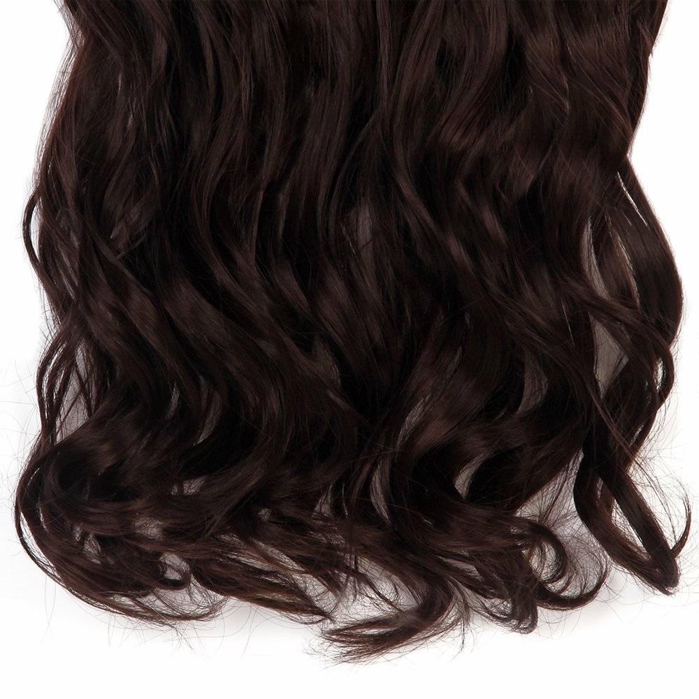 Neverland Beauty 22 "Full Kopf Klipp in den Haar Verlangerungen Ombre Wavy Curly Dip Dye 7Pcs 16 Clips Hair Extensions Hairpiece Medium Brown Amazon