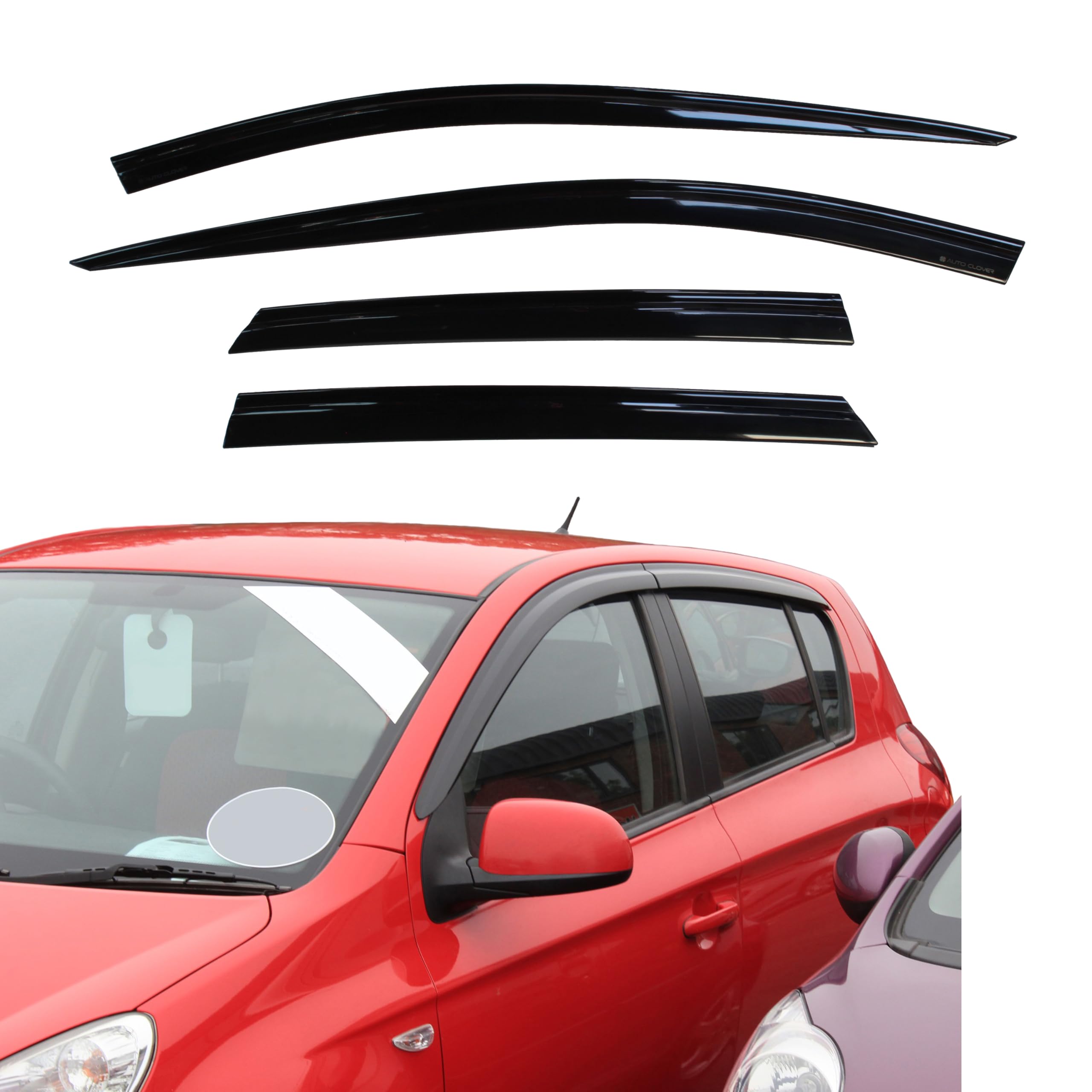 AUTO CLOVER Wind Deflectors Set for Hyundai i20 2008-2014 (4 pieces)