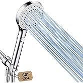 FASDUNT Shower Head with Handheld, High Pressure Handheld Shower Head with 80" Extra Long Stainless Steel Hose & Adjustable B