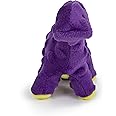 goDog Just For Me Bruto with Chew Guard Technology Plush Dog Toy, Purple, Mini