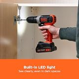 BLACK+DECKER 18V Cordless Drill Driver 37Nm LED Worklight 1.5Ah Battery view 6