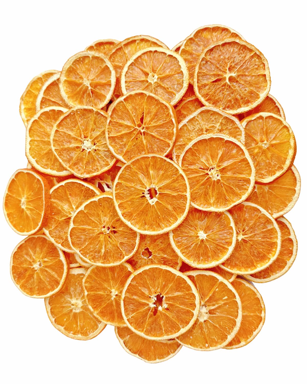 Photo 1 of 50Pcs Dried Orange Slices for Crafts, 4-5cm Natural Orange Slice Ornaments for Potpourri Simmering, Wreath Making Supplies Christmas Bowl Filler Decoration