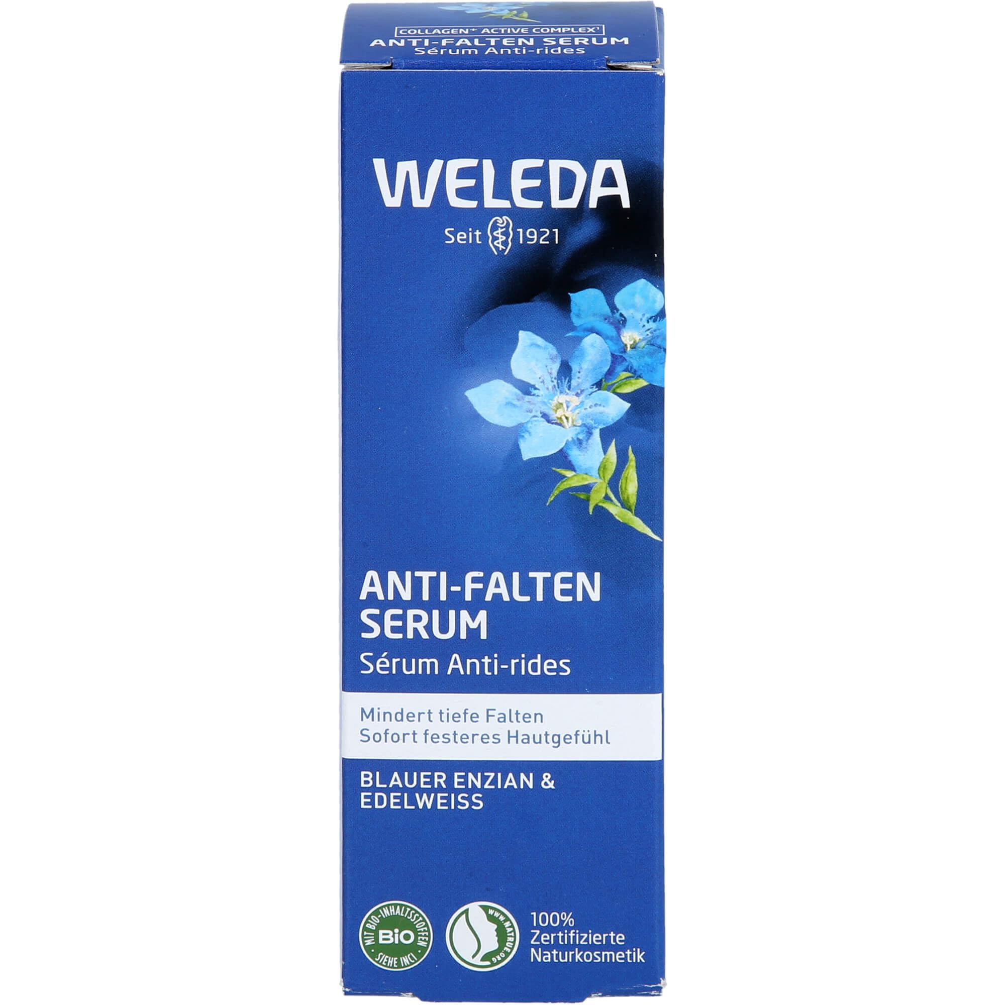 Weleda Contouring Face Serum with Blue Gentian & Edelweiss, Cell-Renewing Moisturiser, Natural Collagen+ Active Complex, Reduces Wrinkles, Vegan, 30ml