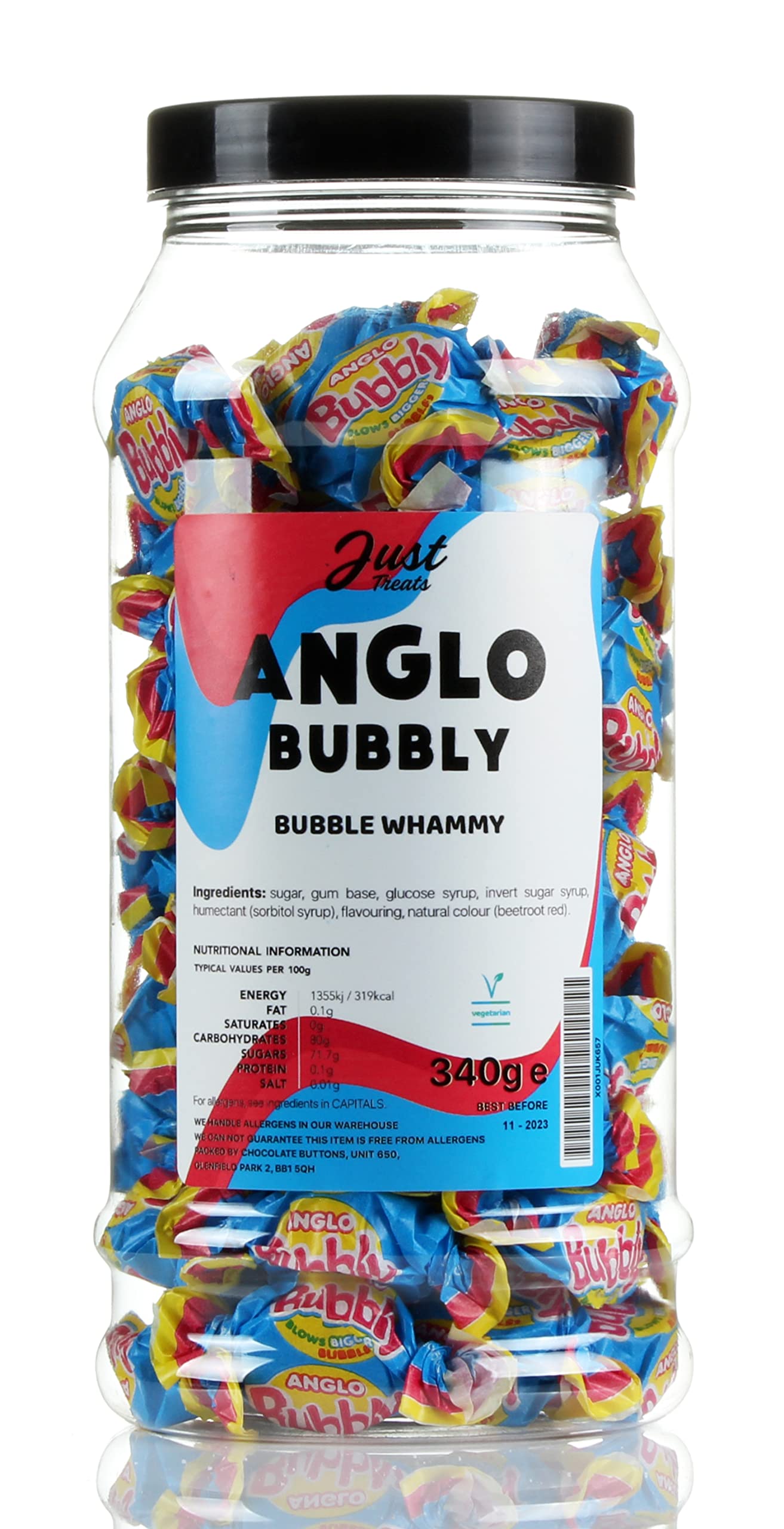 Original Anglo Bubble Gum Gift Jar from the A-Z Retro Sweet Shop Collection…