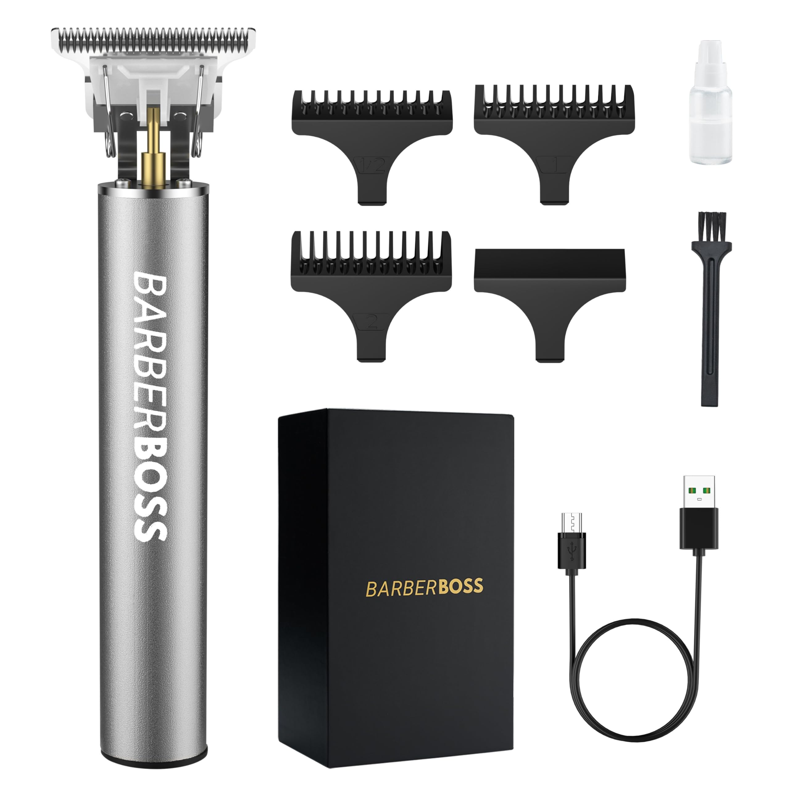 Barberboss Beard Trimmer Men, Cordless Hair Clippers, Men's Haircut Clippers, Precision Hair Trimmer, Detail Trimmer, QR-2068
