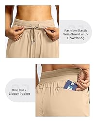 G Gradual Women's Joggers Pants with Zipper Pockets
