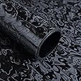 Lypumso Forged Carbon Fiber Vinyl Wrap, 3D Cosmic Ghost Textured Auto Car Sticker Decal Film Sheet DIY Vehicle Paint Changing Wrap Featuring Air Release Technology (Black, 1ft x 5ft)