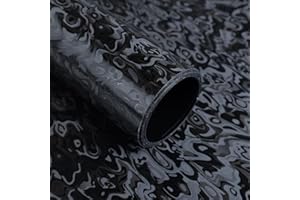 Lypumso Forged Carbon Fiber Vinyl Wrap, 3D Cosmic Ghost Textured Auto Car Sticker Decal Film Sheet DIY Vehicle Paint Changing Wrap Featuring Air Release Technology (Black, 1ft x 10ft)
