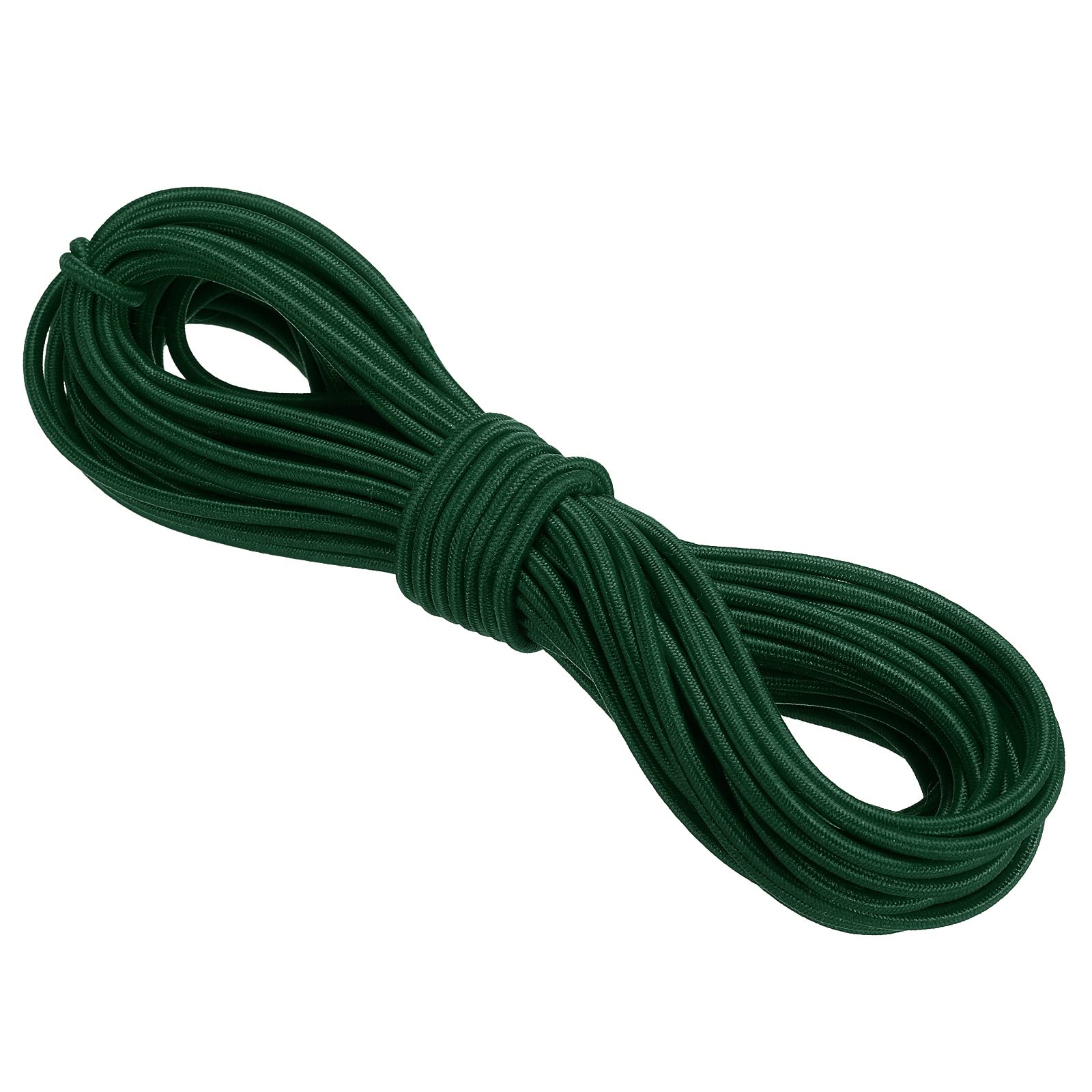 PATIKIL Bungee Cord Elastic Cord Heavy Stretch String Rope 3mm 11 Yards(10m) Green for Crafting DIY Sewing Hook Straps Camping Tie Down Strap