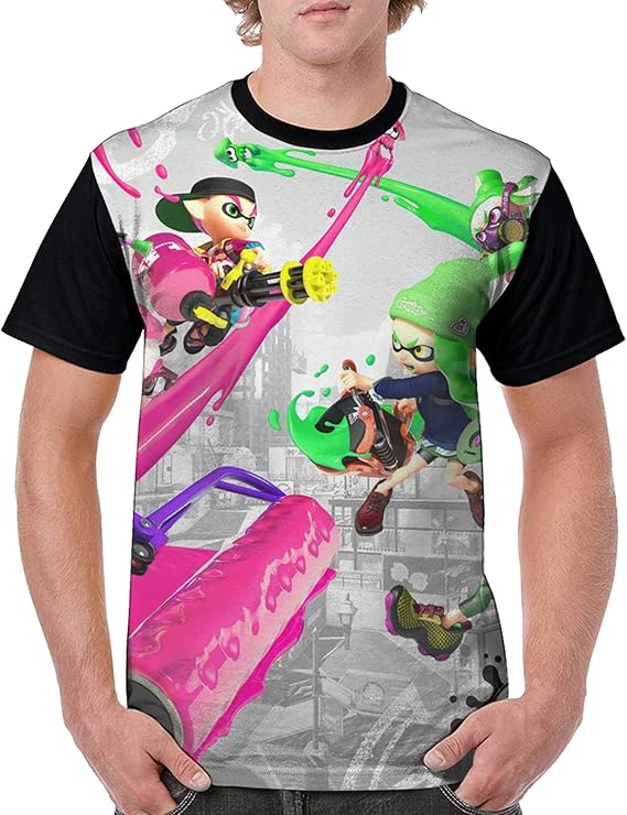 Amazon おしゃれスプラトゥーン 4 メンズ Tシャツ 3dプリント おしゃれ ストリート Tシャツ アニメ風 大人 インナーシャツ 丸首 半袖 男女兼用 トップス クルーネックtシャツ バレンタイン クリスマス オールシーズン 部屋干し 抗菌防臭 Tシャツ カットソー 通販