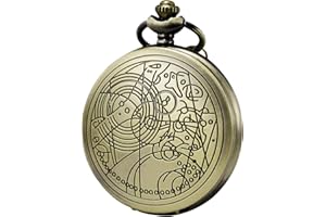 MORFONG Quartz Pocket Watch Doctor Dr. Who Confession Pattern Fob Watches for Men Women with Chain Box