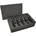 Pistol & Magazine Storage Foam Insert for Pelican P-1500 Case -2 Piece Set Pre-Cut Military Grade Polyethylene Foam Base Insert and Lid Liner (Case Not Included)