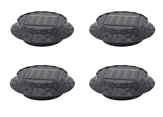 Solarize™ Solar-Dachrinnen- oder Zaunlichter in Rattan-Optik, 4er-Set