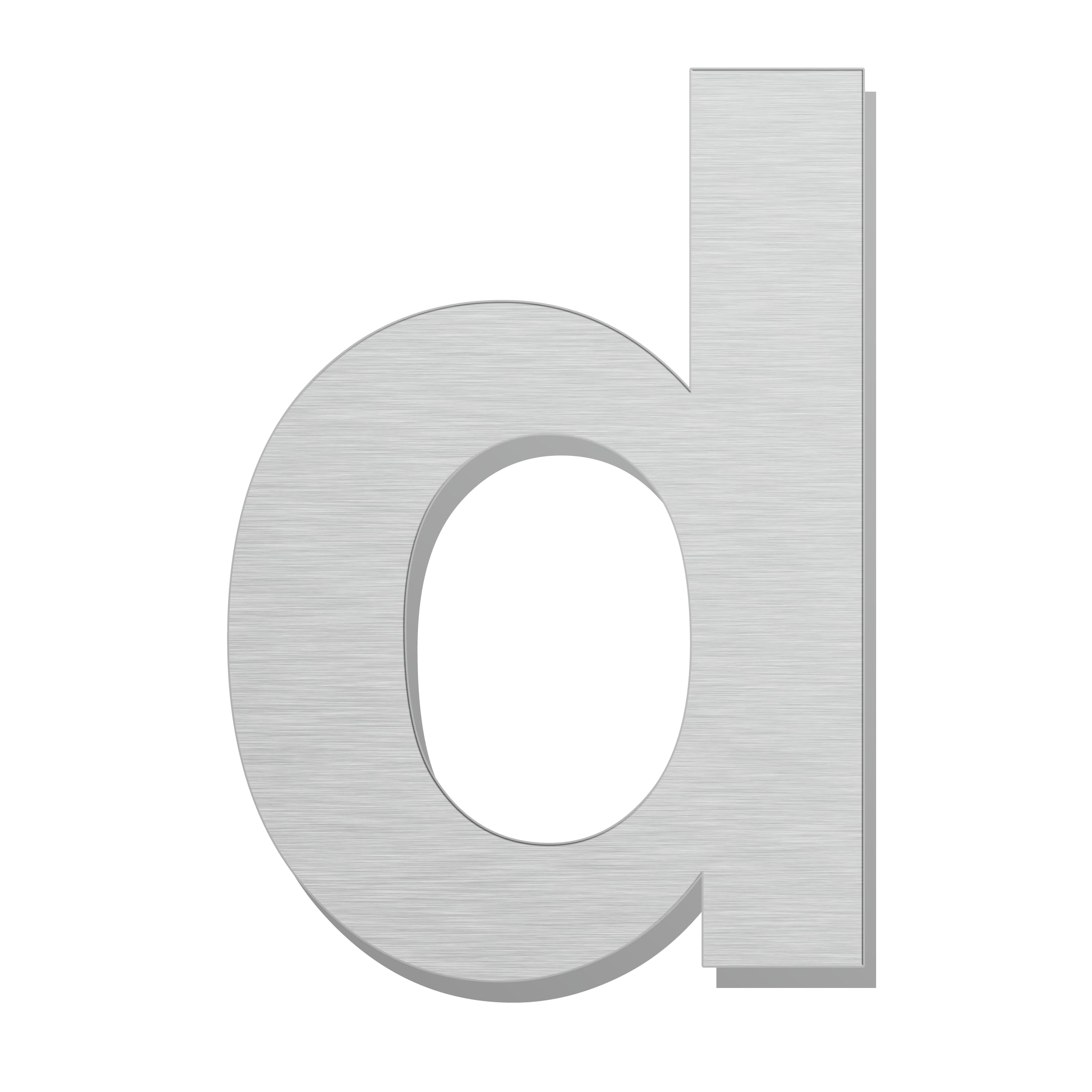Brushed Modern House Number -4 Inch 102mm Height, Made of Solid 304 Stainless Steel, Floating Appearance and Easy to Install (Letter d)