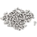 uxcell M2 x 4mm 304 Stainless Steel Phillips Round Head Screws Bolt 60pcs